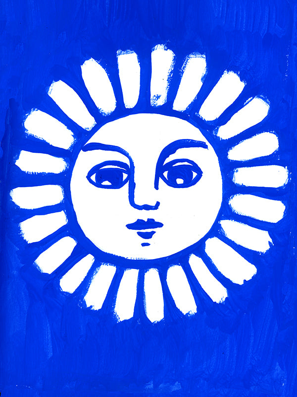 Blue Sun Face