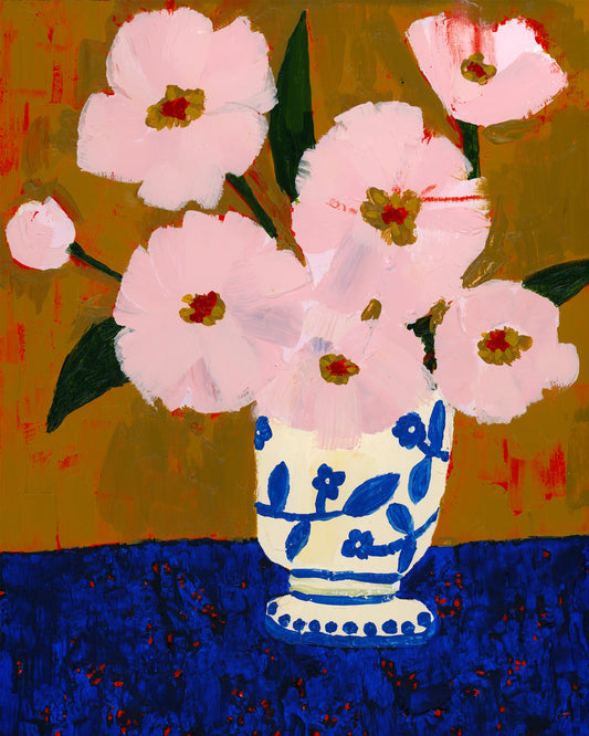 All Together Now – Pink Floral Art Print