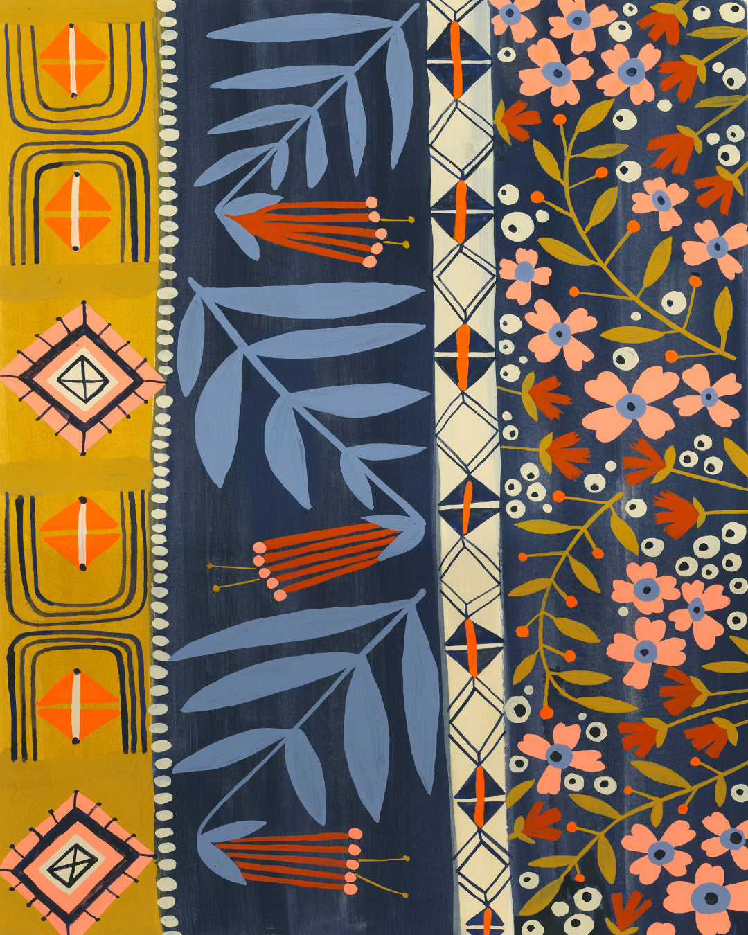 Botanical Quilt Print