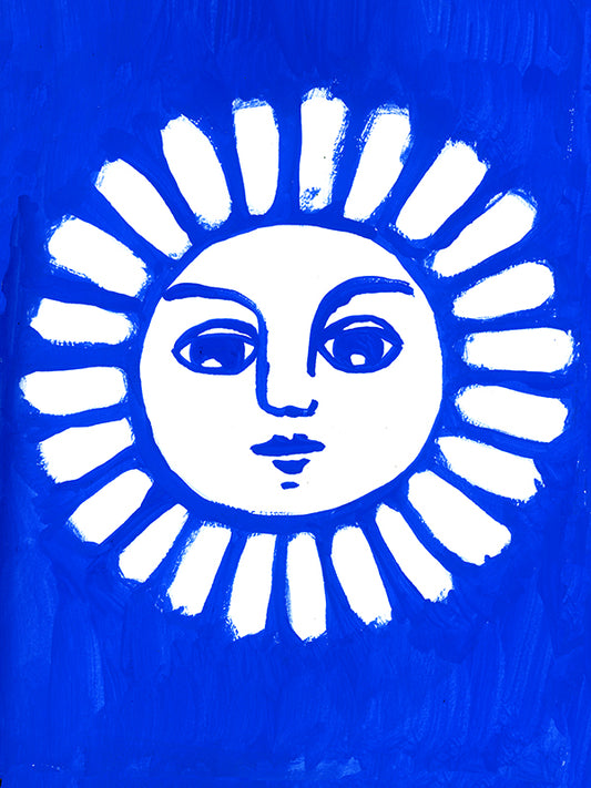 Blue Sun Face