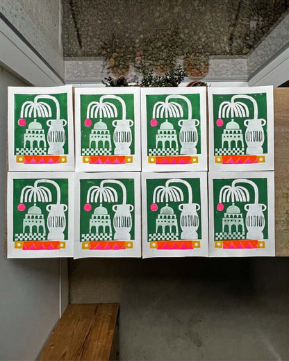 Palace Linocut