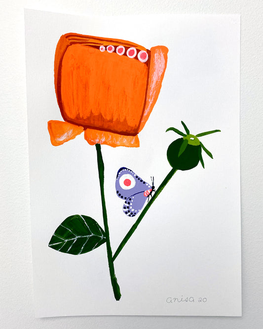 Orange Block Flower